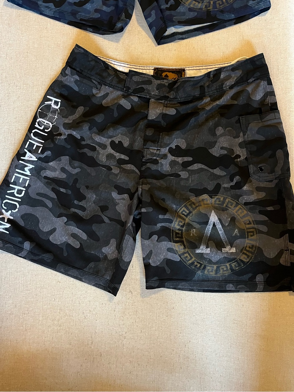 Rogue American Camo Board Shorts - Black & Gray